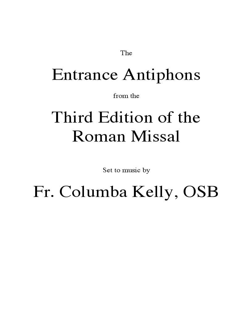 Entrance Antiphons PDF PDF Psalms Mass (Liturgy)