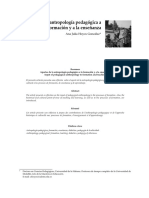 Aportes de La Antropología Pedagógica A La Formación y A La Enseñanza PDF