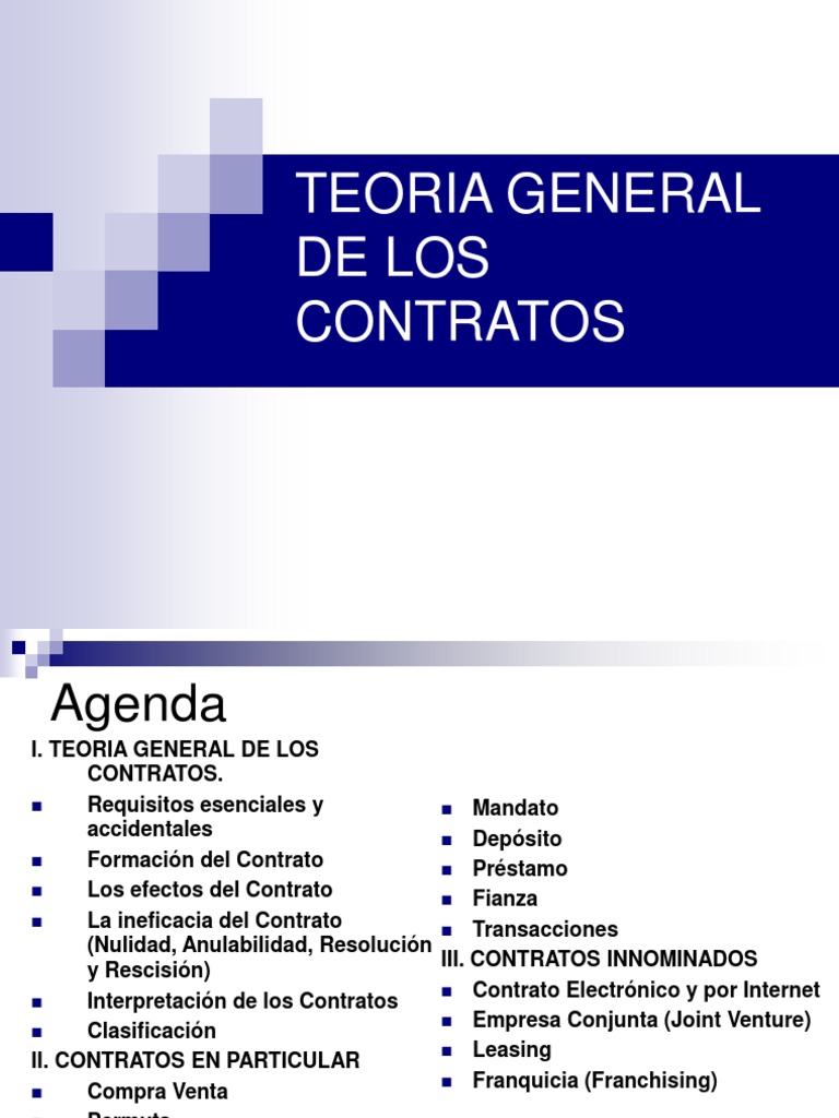 La teoria de los contratos