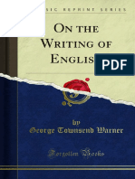On the Writing of English