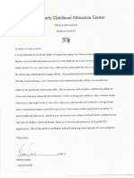 madera early childhood recommendation letter