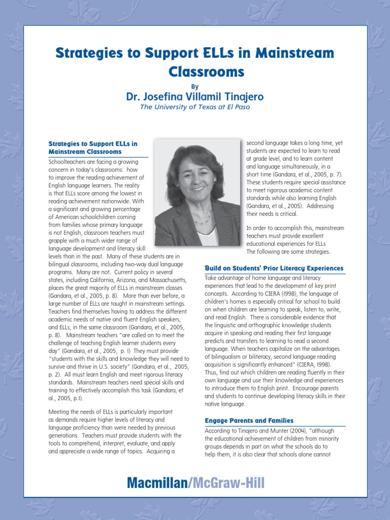 ELL Support Strategies for Classrooms | PDF | Reading Comprehension ...