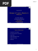 Lecture 04-Design of T and L Beams Section in Flexure PDF