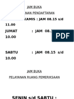 JAM BUKA Pelayanan