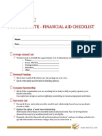 Reachivy Financial Aid Checklist Post Graduate