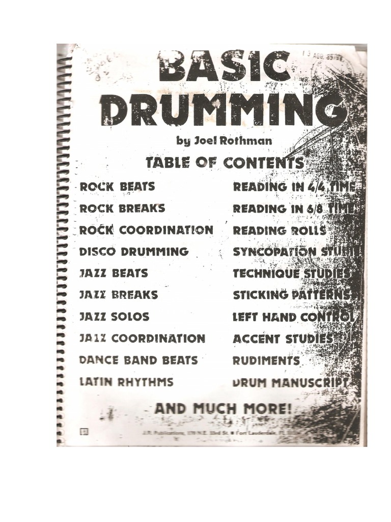 Joel Rothman Basic Drumming PDF