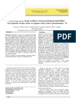 Measuring Experiential Avoidance and Psychological Inflexibility: The Spanish Version of The Acceptance and Action Questionnaire - II