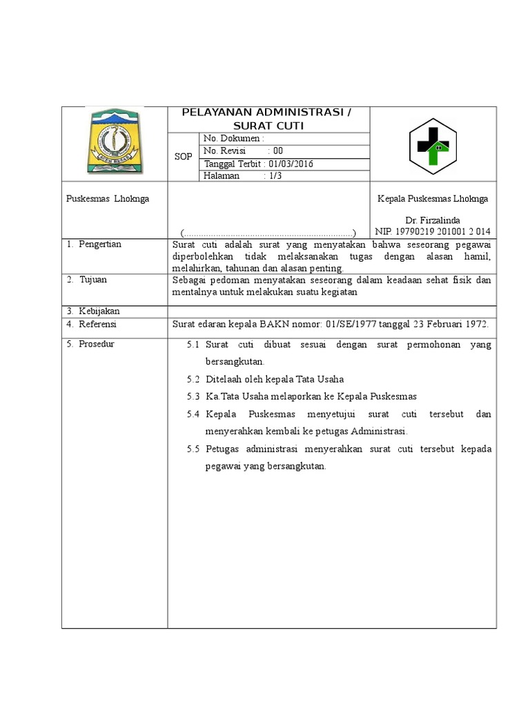 Surat Cuti Hamil Dan Melahirkan - SuratMenyurat.net
