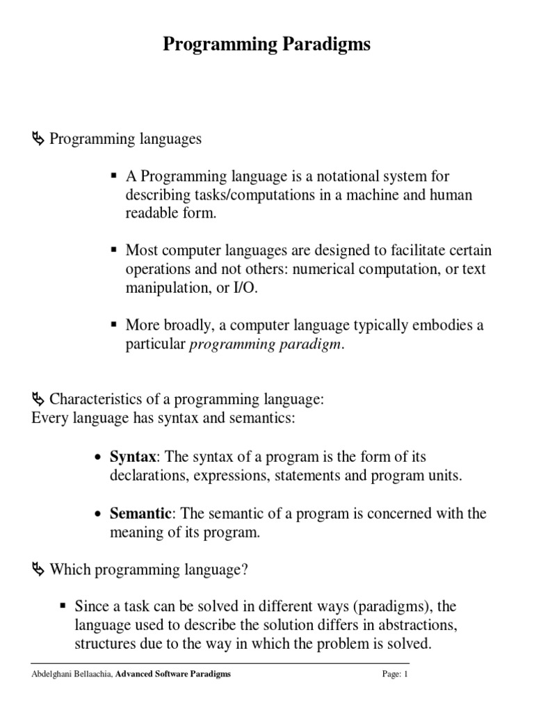Programming Paradigms PDF | PDF | Programming Paradigms | Functional ...