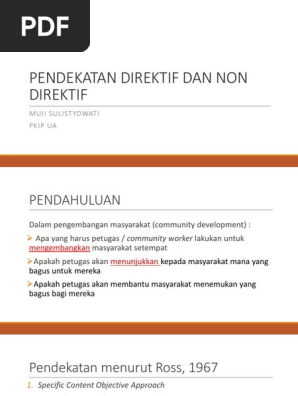Pendekatan Direktif Dan Non Direktif Pdf