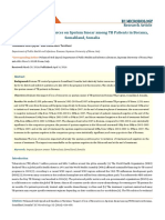 Cronicon: Impact of Loss of Resources On Sputum Smear Among TB Patients in Borama, Somaliland, Somalia