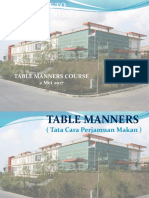 Table Manner Presentation Grand Sahid Jaya