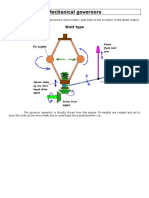 Mechanical Governors: Watt Type