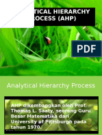 Analitycal Hierarcy Process (AHP) - Pertemuan IX