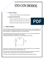 Construir y analizar circuitos rectificadores con diodos para determinar voltajes y corrientes