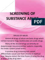 Screening and Detection of Substance Abuse