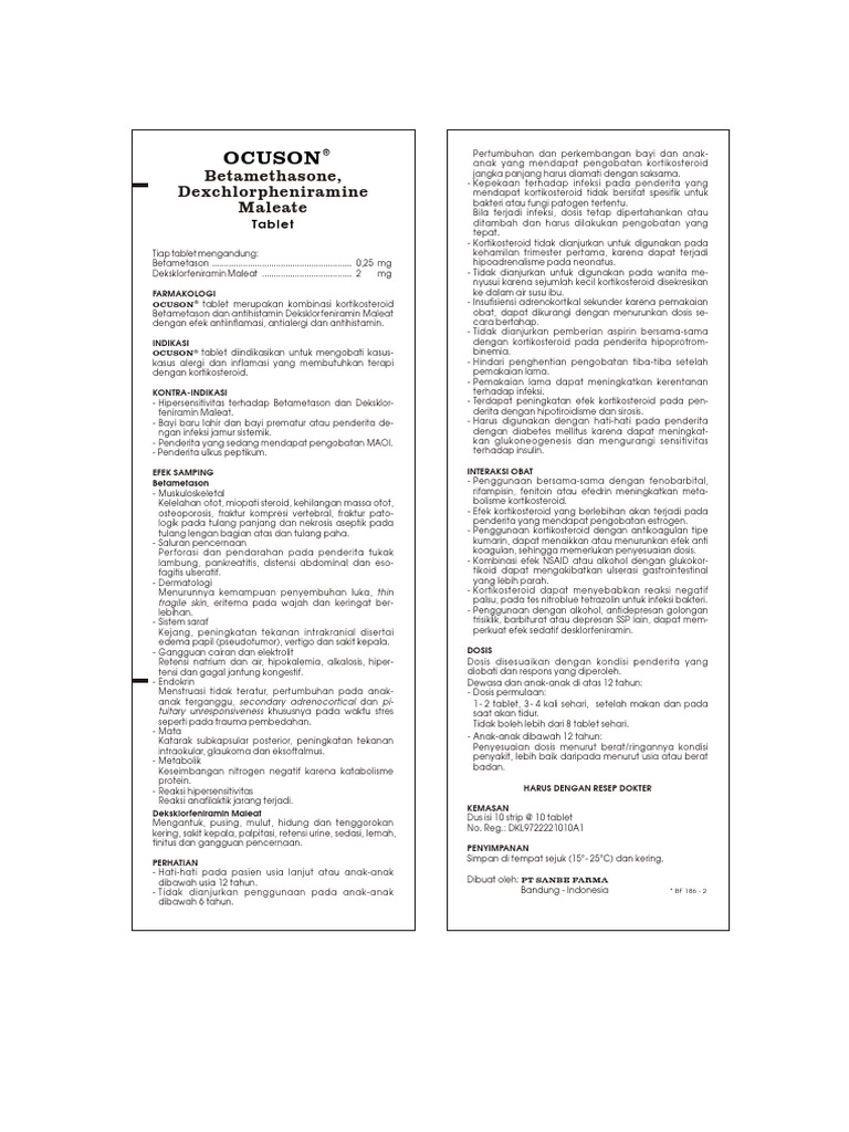 Insert OCUSON Tablet | PDF