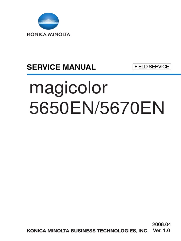 240044894 Konica Minoltamagicolor 5650 5670 Service Manual PDF | Ac Power  Plugs And Sockets | Laser