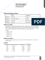 Macmillan English 6 Unit 15 Worksheet Teaching Notes: Change The Nouns in The Box To Adjectives