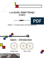 Computer Aided Design (CAD) : Week 9:: Involute Gears and Dimensioning