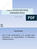 Fabrication Welding Engineer Role: SCNL Yard