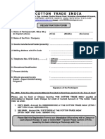 Cotton & Yarn Training Program Registration Form