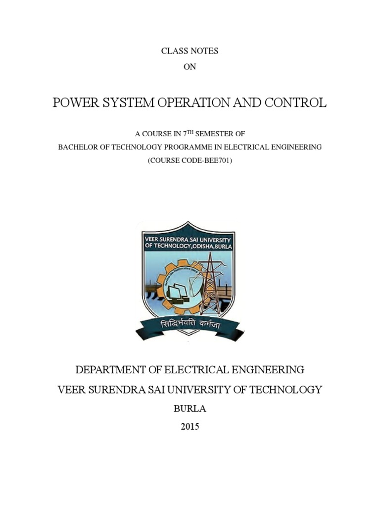 Power System Operation and Control PDF | PDF | Electric Power ...
