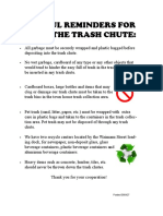 Trash Chute Reminders