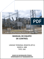 Manual de Equipo de Control CO O: Subestación Huancavelica 220/60/10Kv Subestación Huancavelica 220/60/10Kv