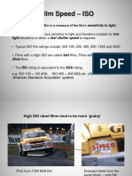Film Speed - Iso: Light Situations or When A Fast Shutter Speed Is Required