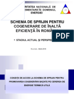 Schema de Sprijin Pentru Cogenerare de Inalta Eficienta Din Romania