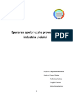 Epurarea Apelor Uzate Provenite Din Industria Uleiului