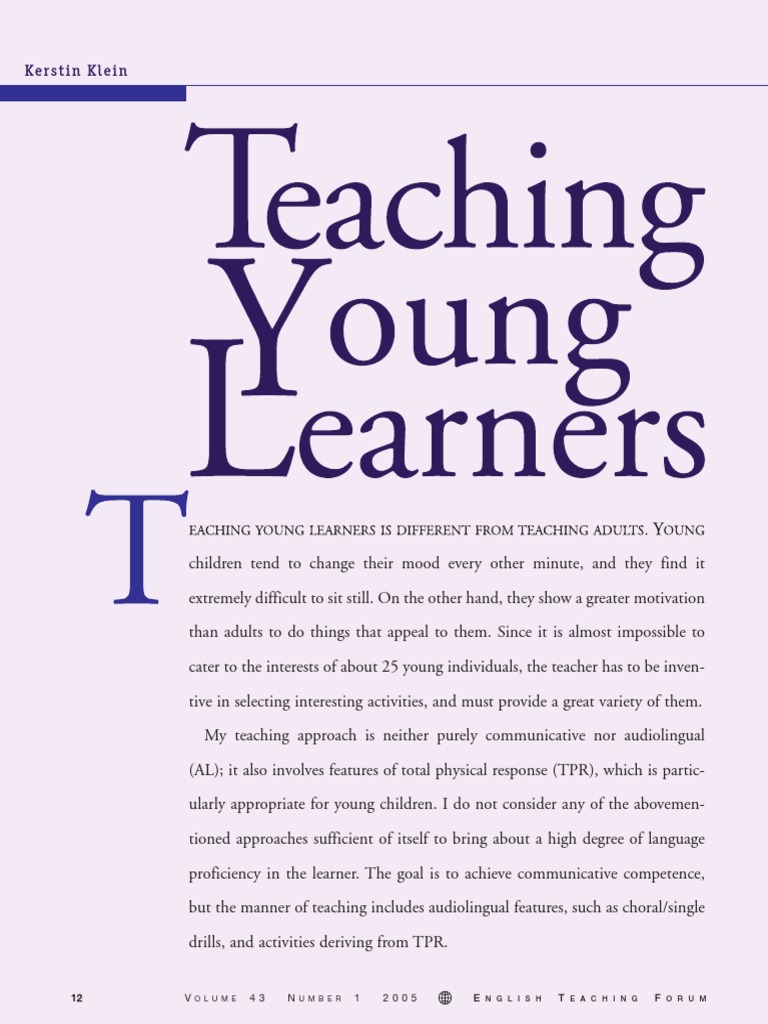 Teaching Young Learners PDF | PDF | Teachers | Lesson Plan