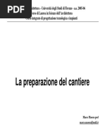 La Preparazione Del Cantiere - Introd