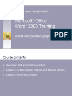 Microsoft Office Word 2003 Training: Insert and Position Graphics