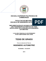 Banco Transmision Automatica Epicicloidal Tesis Chimborazo PDF
