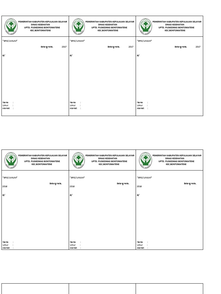 Format Kertas Resep Obat | PDF