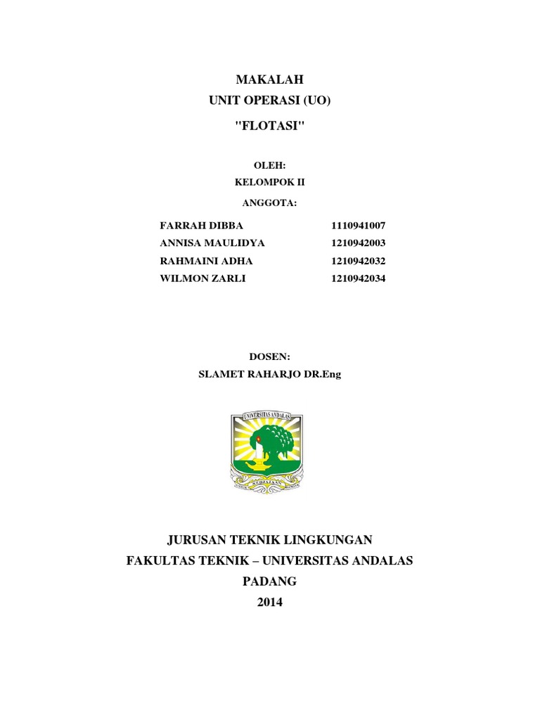 Unit Operasi - Flotasi | PDF
