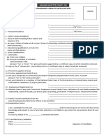 Standard Form For Assam Government