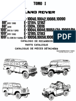 Catalogo de Recambios Land Rover Santana 88-109 Tomo I
