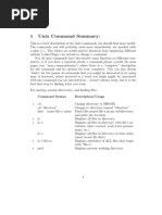 1 Unix Command Summary