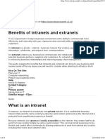 Benefits of Intranets and Extranets: Also On This Site