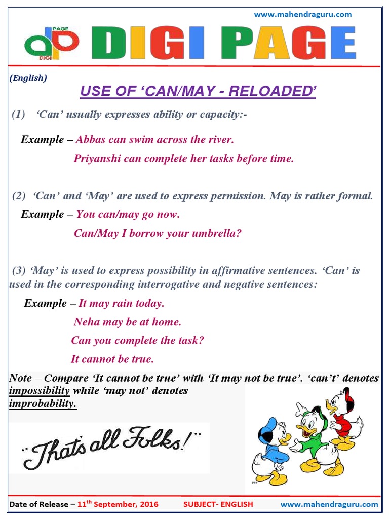 Understanding Can and May Usage | PDF