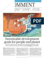 Comment: Sustainable Development Goals For People and Planet