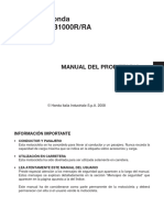 Manual Del Propietario CBR 1000rr 2008 PDF