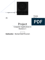 Project: Prepared By: Wajeeh Abbas