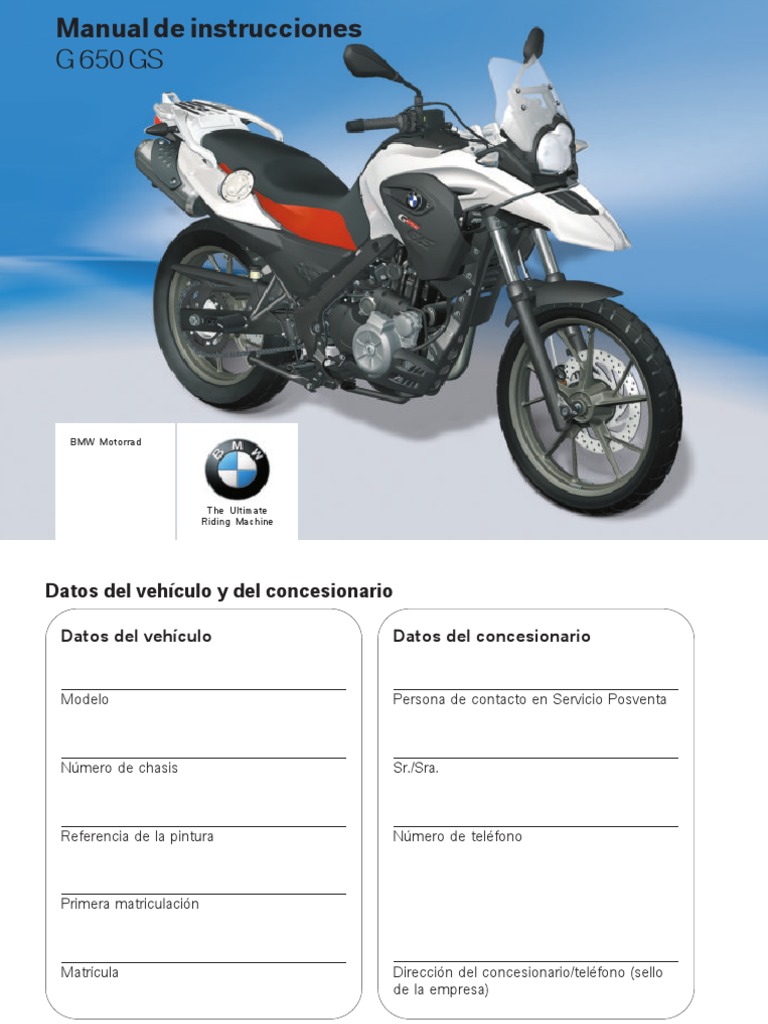 Manual Usuario BMW Gs 650 PDF Sistema de freno antibloqueo BMW