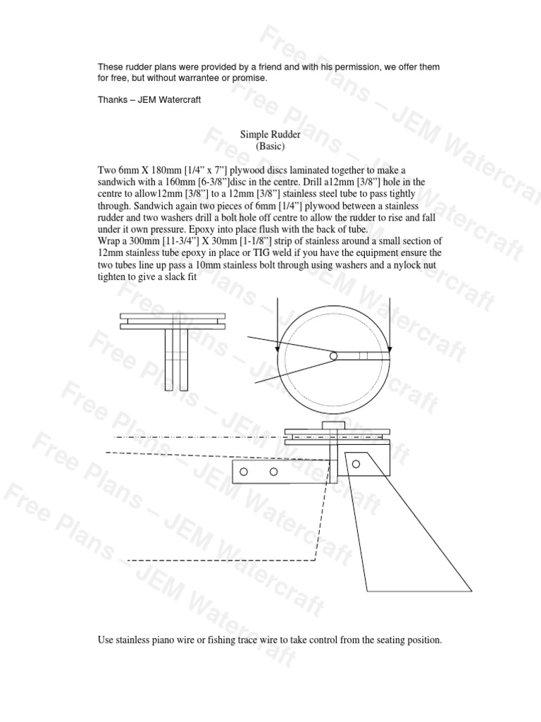 Simple Rudder Plans | PDF | Watercraft | Nature