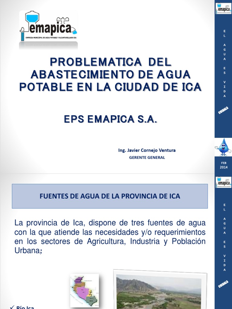 Problematica Del Abastecimiento de Agua Potable en La Ciudad de Ica ...