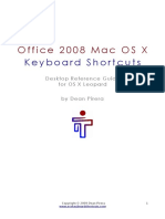 Office2008 OS X Shortcuts